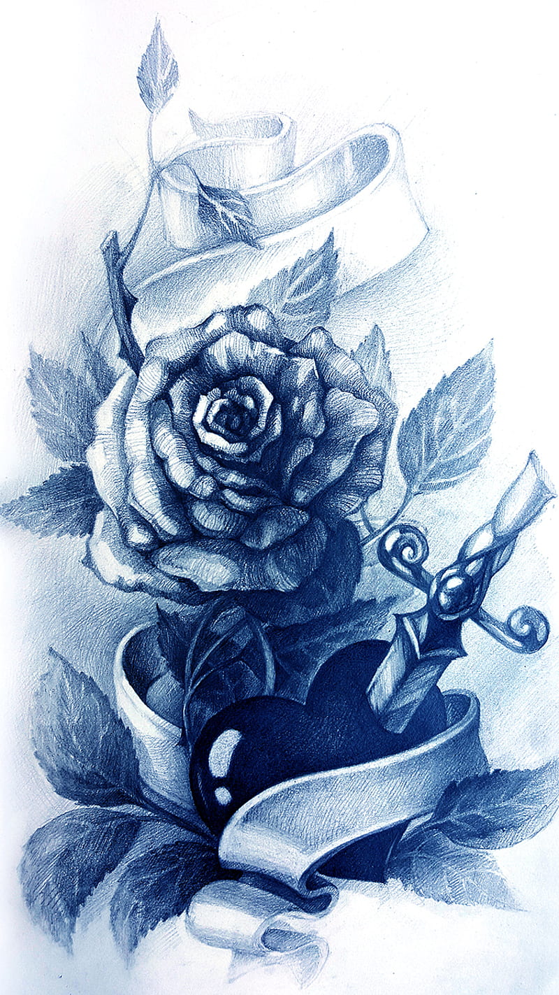 Roses tattoo design | Rose drawing tattoo, Realistic rose tattoo, Rose  illustration