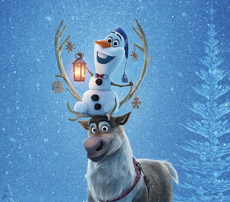 Olaf's Frozen Adventure (2017), luminos, movie, winter, iarna, horns,  fantasy, HD wallpaper | Peakpx