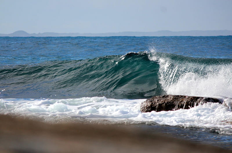 Power of Waves, nature, water, waves, ocean, HD wallpaper