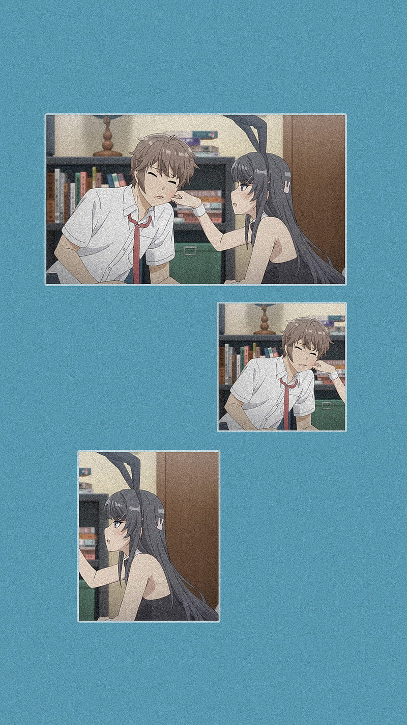 Seishun buta yaro, aesthetic anime, aesthetic manga, bunny girl senpai, HD phone wallpaper