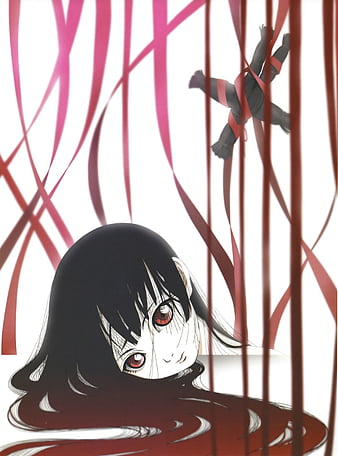 Ai Enma, protagonist, Hell Girl, manga, Jigoku Shoujo, girl with red eyes, HD wallpaper