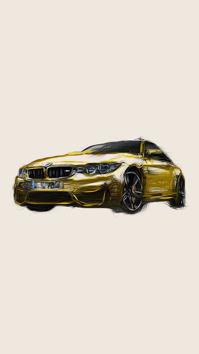 BMW new wheels, auto, cool, desenho, engine, powerful, stock car, supercar, HD phone wallpaper