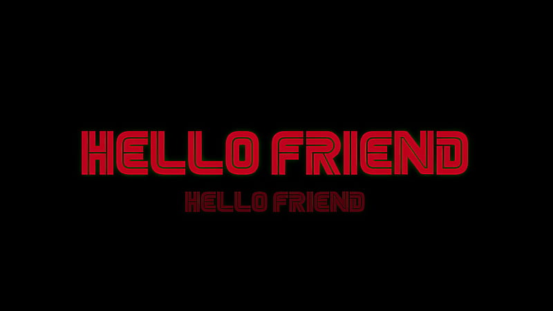 Hello Friend, mr-robot, tv-shows, typography, dark, black, HD wallpaper