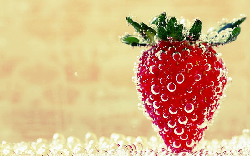 stand up berry, red, nature, berry, fruits, HD wallpaper