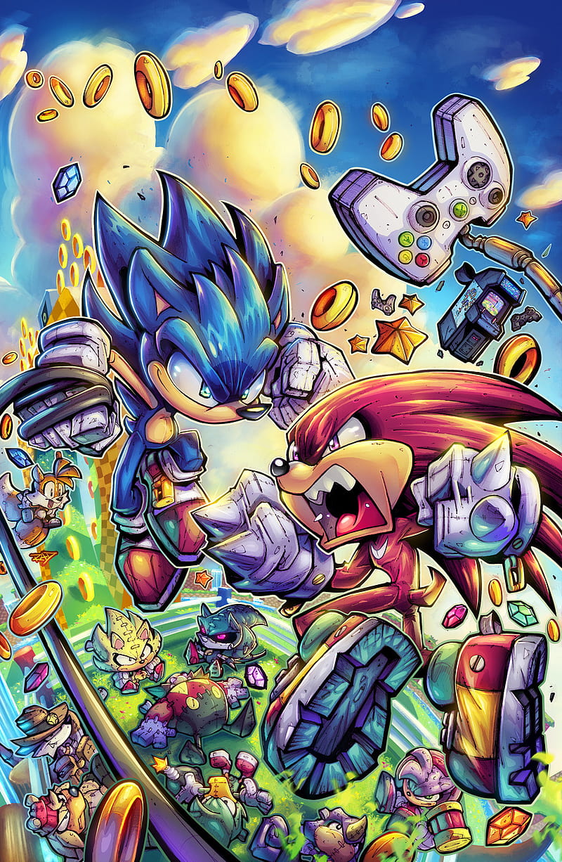 Sonic Frontiers Game Knuckles and Sonic 4K Wallpaper iPhone HD Phone #6330h
