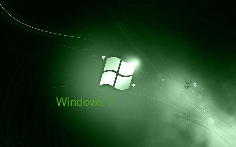 green windows 7, windows, green, 7, technology, system, HD wallpaper
