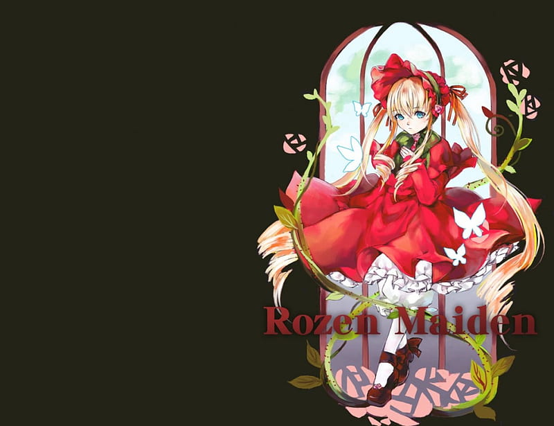 Rozen Maiden, shinku, red, pretty, dress, blond, beautiful, sweet, nice, twin tail, anime, beauty, anime girl, long hair, female, lovely, twintail, gown, black, blonde, blonde hair, twintails, twin tails, blond hair, cute, kawaii, girl, dark, HD wallpaper Rozen Maiden, shinku, red, pretty, dress, blond, beautiful, sweet, nice, twin tail, anime, beauty, anime girl, long hair, female, lovely, twintail, gown, black, blonde, blonde hair, twintails, twin tails, blond hair, cute, kawaii, girl, dark, HD wallpaper