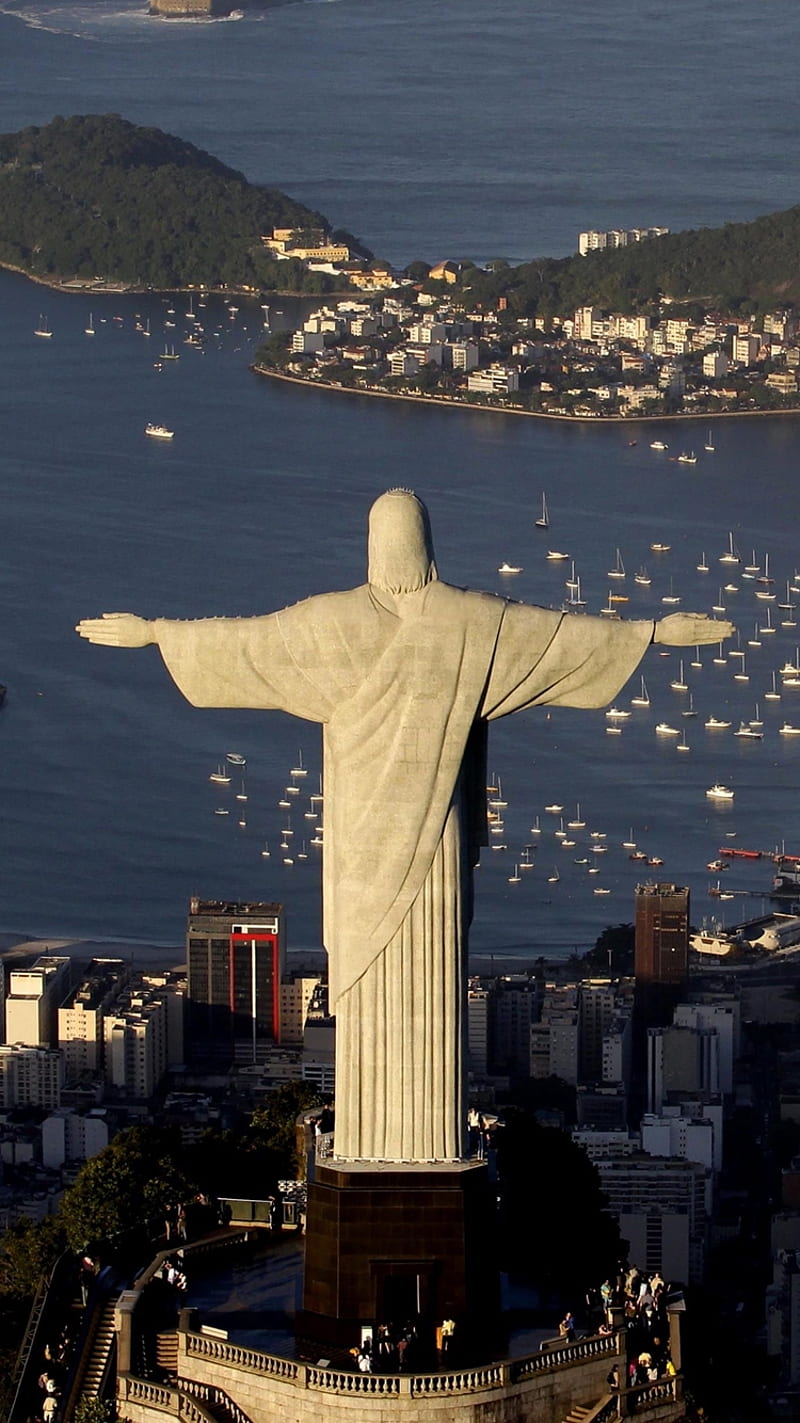 The Redemer, brazil, brazil, christ, god, jesus, rio, statue, HD phone wallpaper