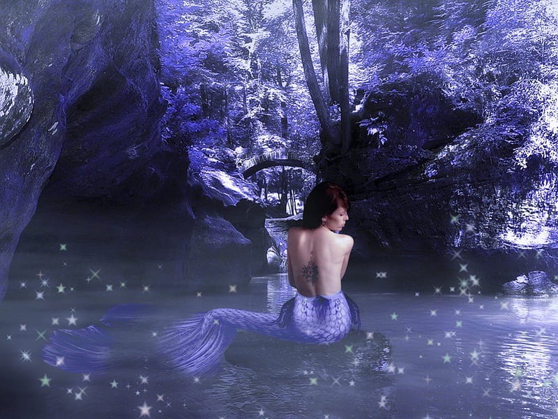 Mermaid dreaming, Sea, Dream, Fantasy, Mermaid, HD wallpaper