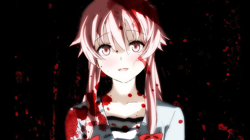 Yuno Gasai, Cute, Bloody, Psycho, Murderer, HD wallpaper