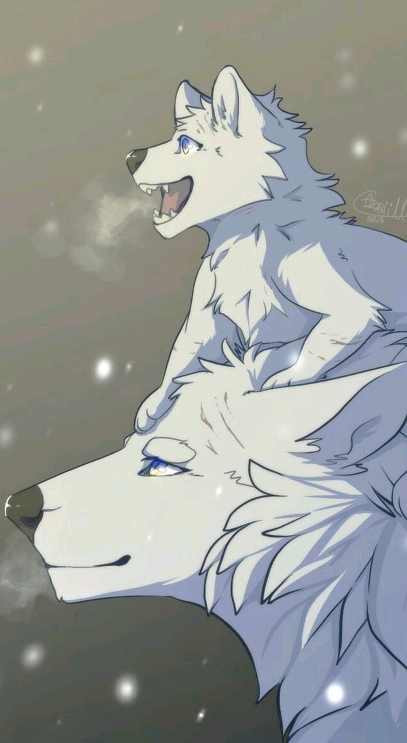 Lumine and his dad, anime, dog, happy, webtoon, white, wolf, wolves, HD  phone wallpaper | Peakpx