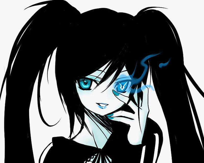 Cute Emo Pigtails Dark Blue