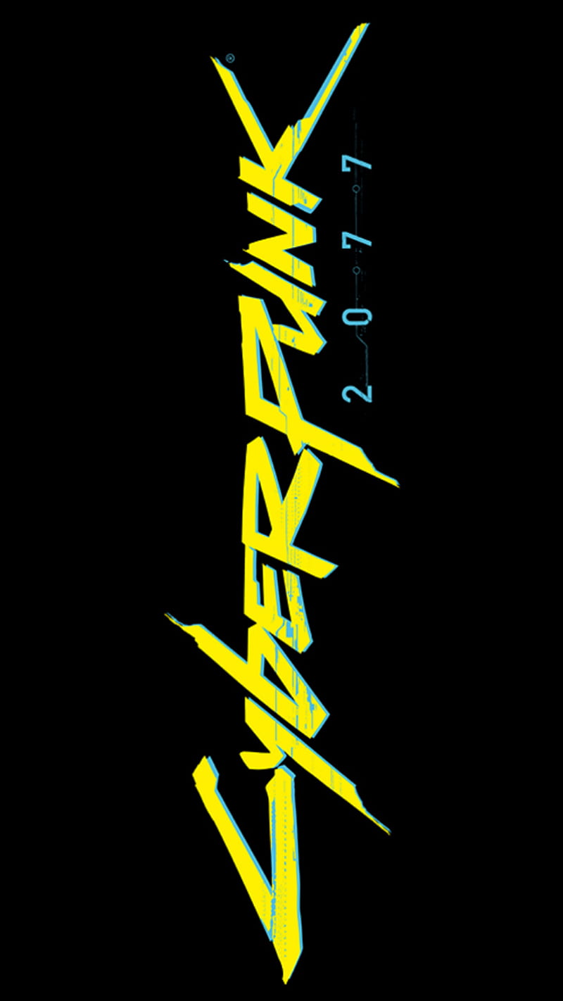 CyberPunk 2077, 2077, yellow, amoled, ciberpunk, cyberpunk2077logo, huawei, iphone, logo, samsung, HD phone wallpaper