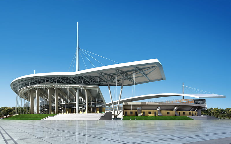 3D Architectural Rendering of Exhibition centre 01, HD wallpaper
