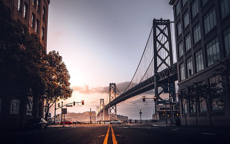 Golden Gate Bridge, road, San Francisco, street, american cities,  California, HD wallpaper | Peakpx