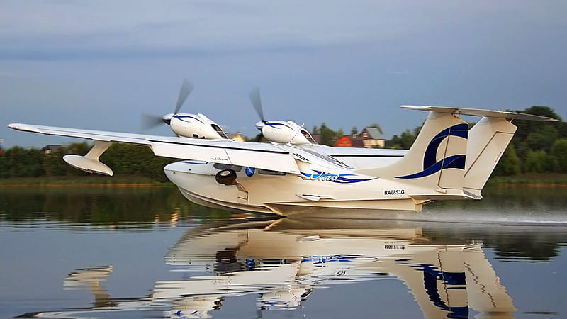 Seaplane/ float plane, aircraft, float, plane, sea, HD wallpaper