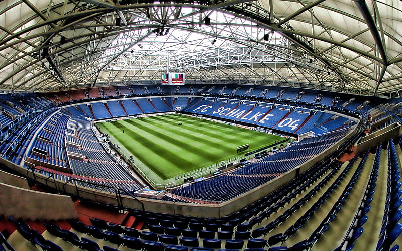 Veltins-Arena, Gelsenkirchen, R, empty stadium, Schalke 04 stadium, Germany, german stadiums, Europe, HD wallpaper