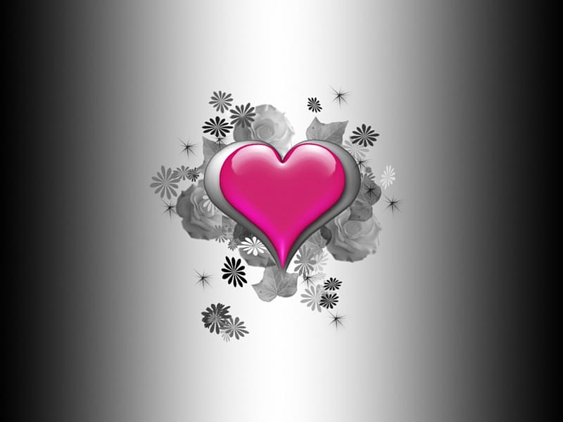 Glass heart, pink, heart, HD wallpaper | Peakpx