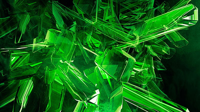 green 3D view abstract gems cool 14591jpg [] for your , Mobile & Tablet. Explore Awesome . Awesome Funny , Awesome, Cool Black and Green, HD wallpaper