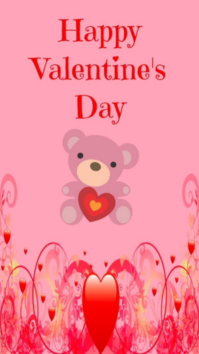 720P free download | Teddy, corazones, love, pink, red, teddy bear ...