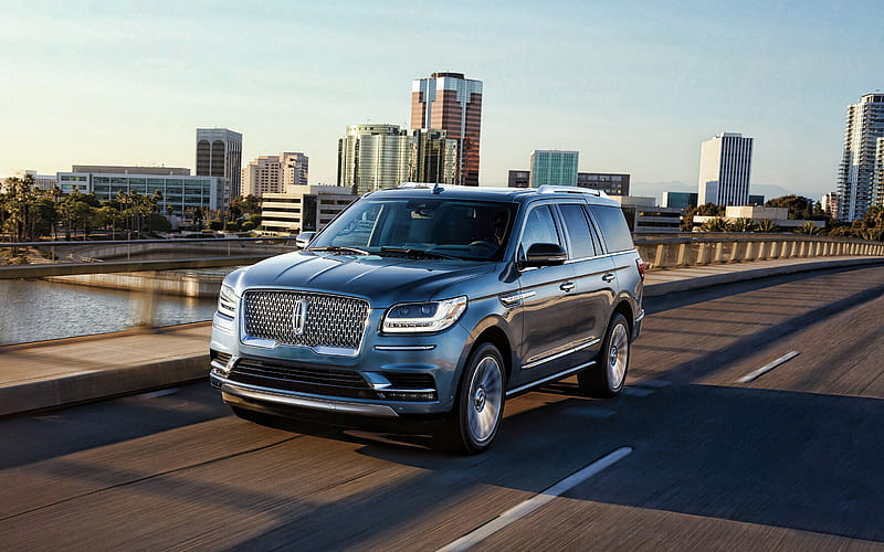 Lincoln Navigator, 2020, front view, exterior, luxury SUV, new gray Navigator, american cars, Lincoln, HD wallpaper