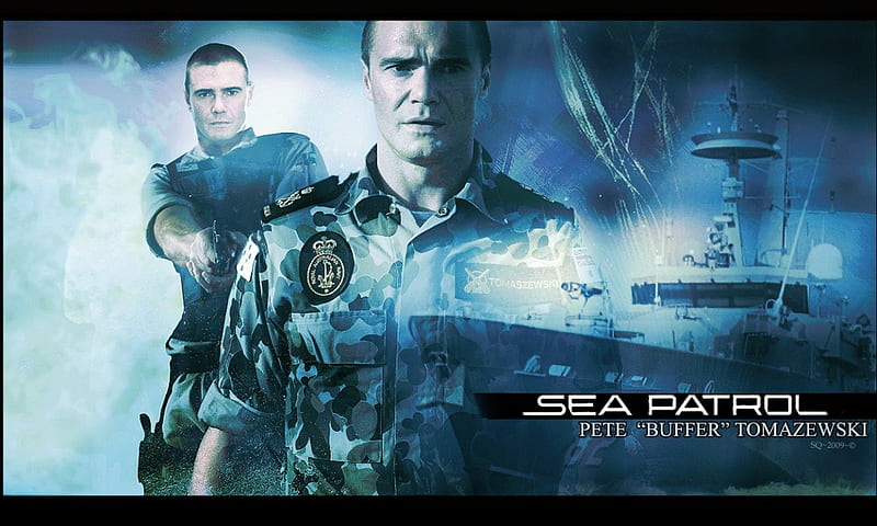 sea patrol, patrol, buffer, sea, blue, HD wallpaper