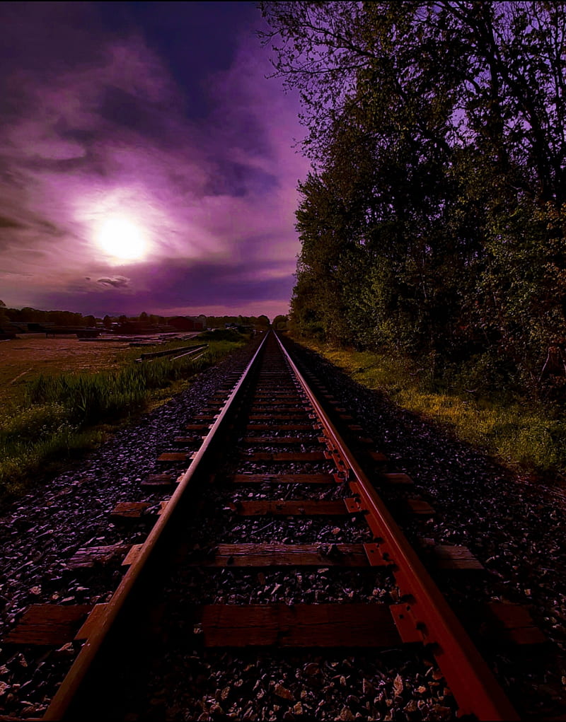 Cool train track , railway, train, HD phone wallpaper