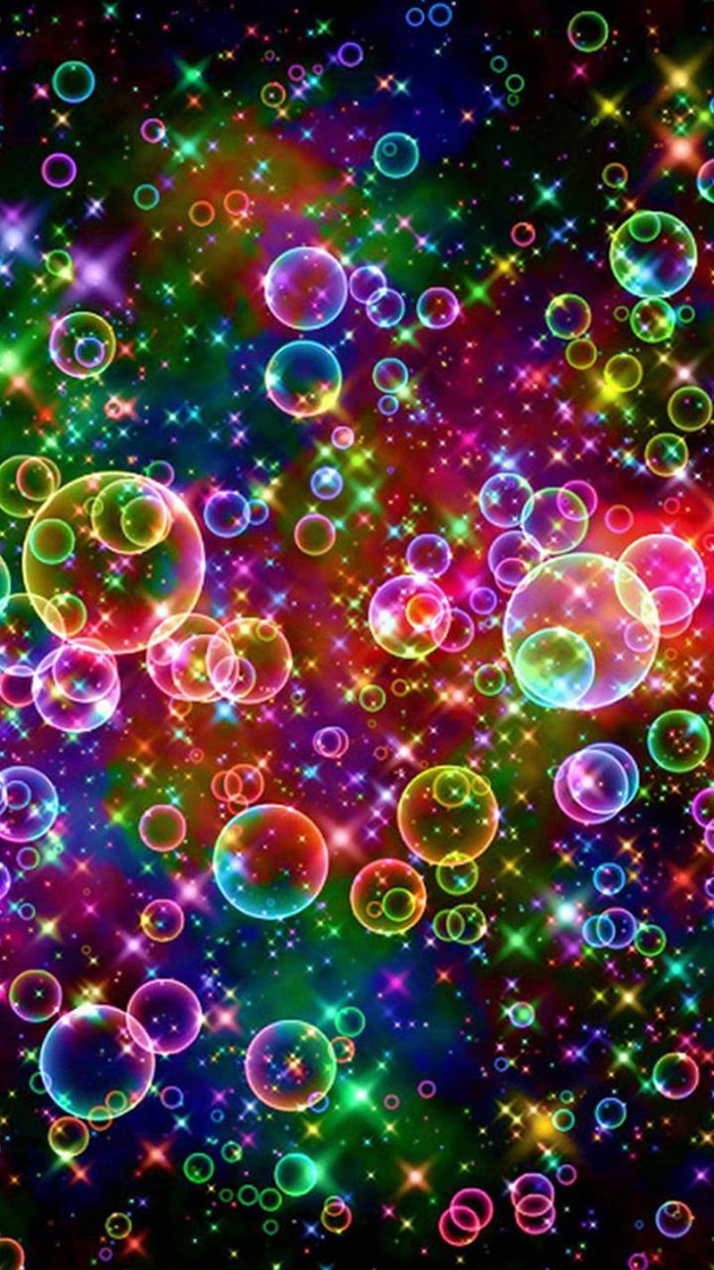 Eccentric, bubbles, colorful, HD phone wallpaper