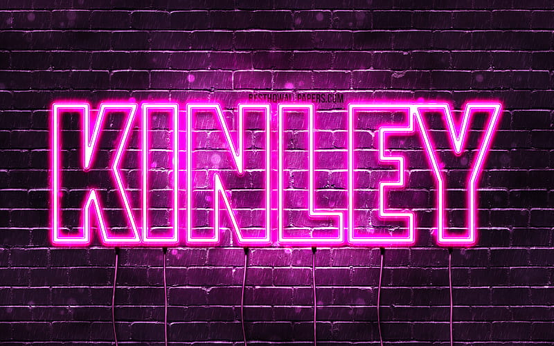 Kinley with names, female names, Kinley name, purple neon lights ...