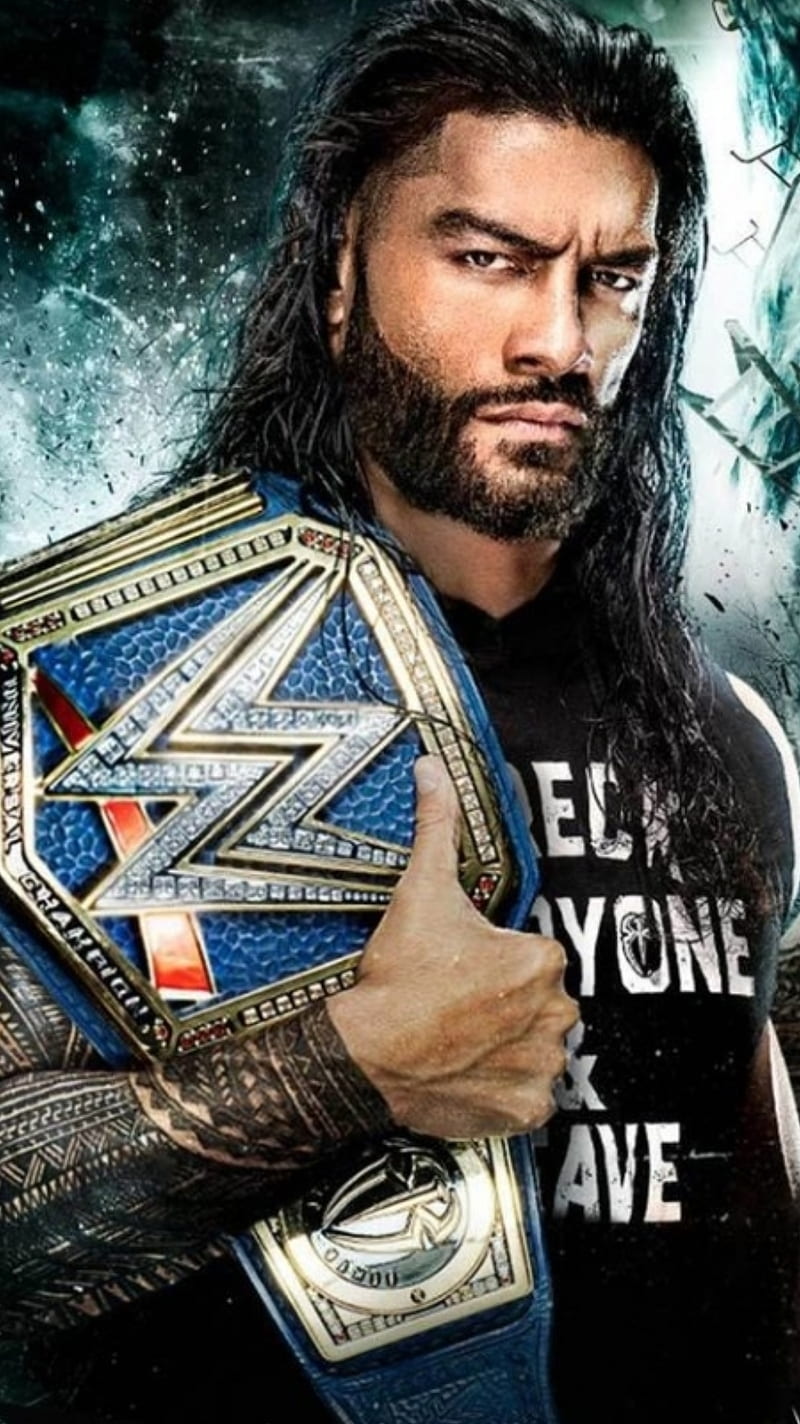 Roman Reigns, belt, nxt, raw, smackdown, the big dog, title, wwe, HD phone wallpaper