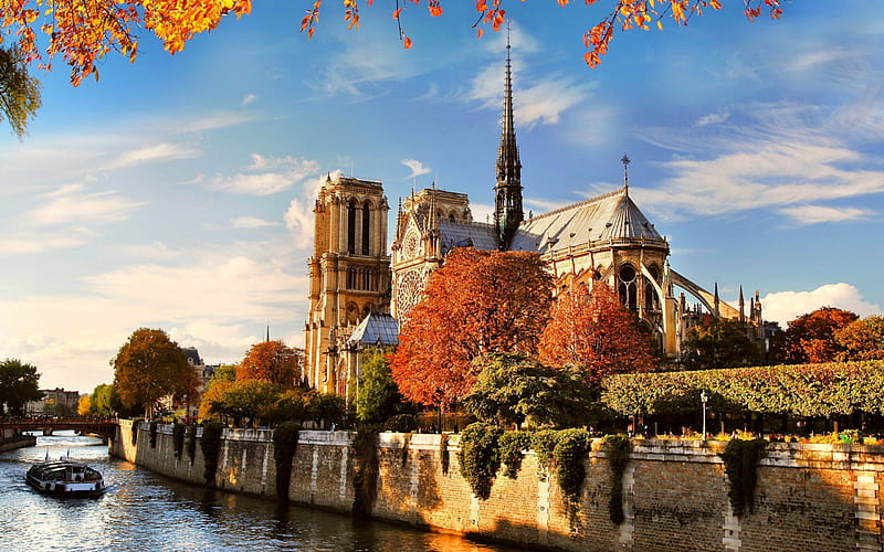Notre Dame Cathedral, Paris, France, Paris, France, Dame, Notre, Cathedral, HD wallpaper