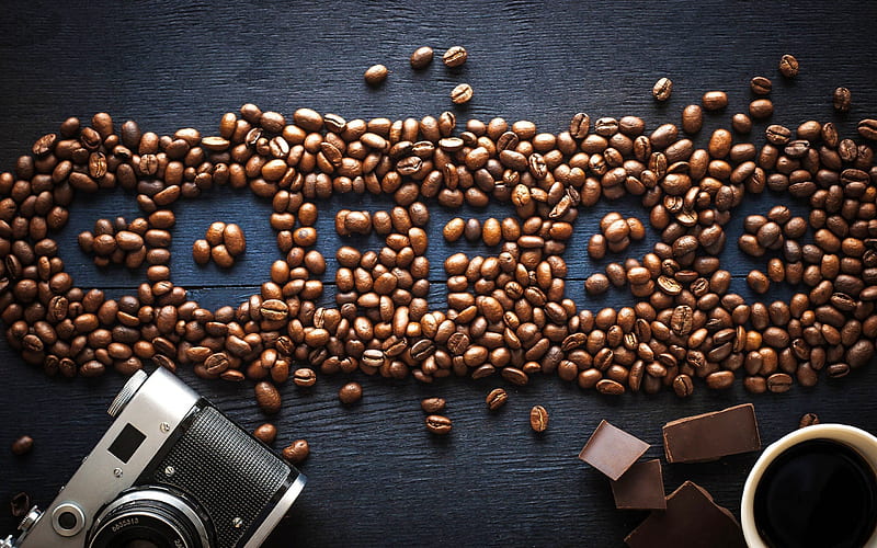 cup of coffee, drinks, coffee, Coffee Beans, HD wallpaper