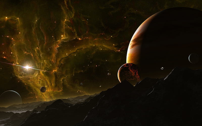 A Glimmer Of Hope, distant planet, distant world, alien planet, HD wallpaper