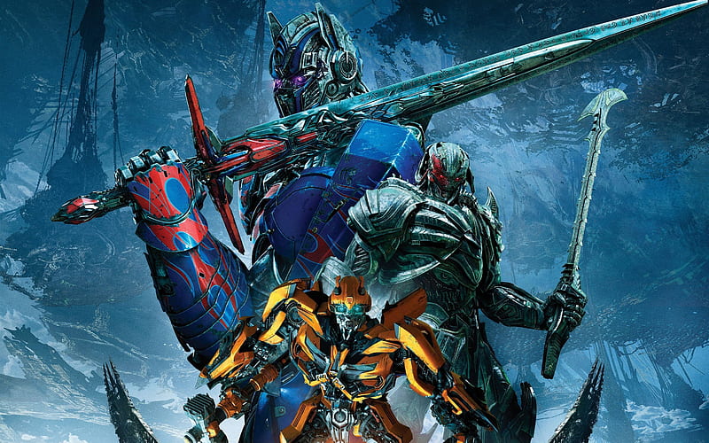 Transformers The Last Knight, 2017 movie, poster, Bumblebee, Megatron, Optimus prime, HD wallpaper