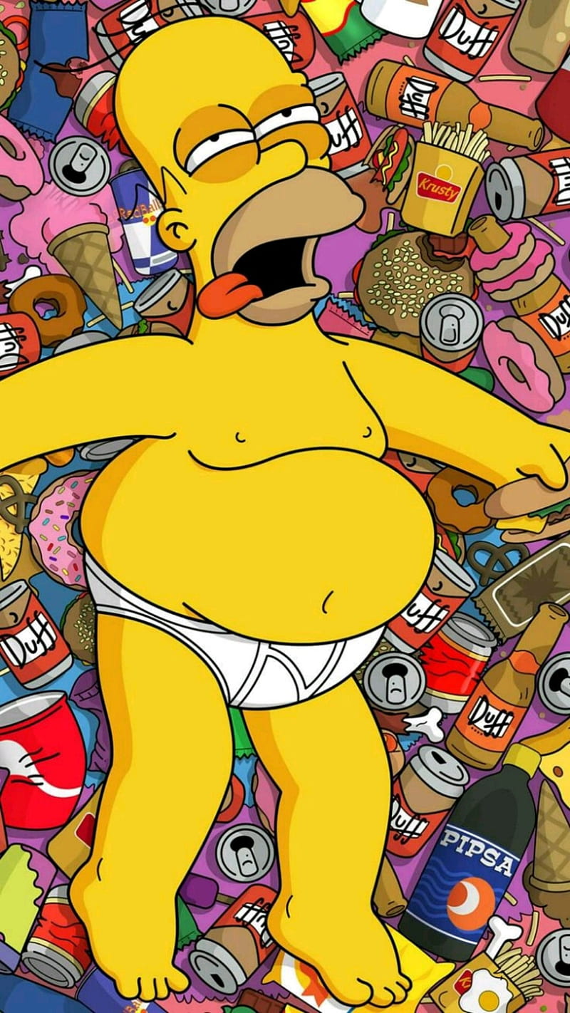 Homer Wasted, simpsons, the simpsons, cartoon, HD phone wallpaper
