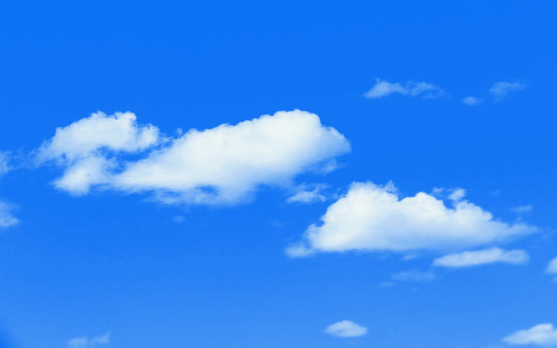 Beautiful Blue Sky, windows, win7, nature, clouds, sky, blue, HD wallpaper