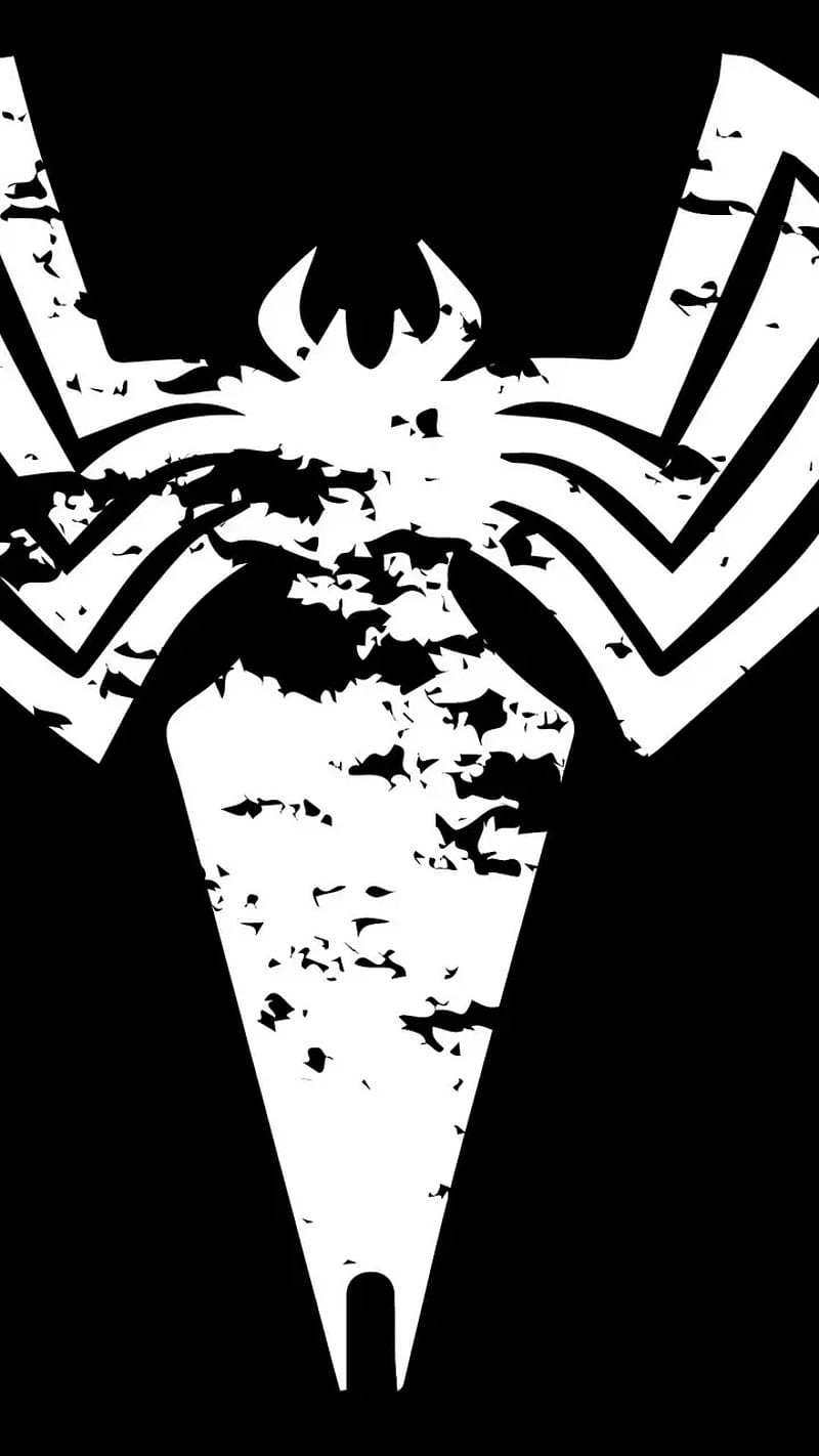 Venom, black, eddie brock, logo, HD phone wallpaper