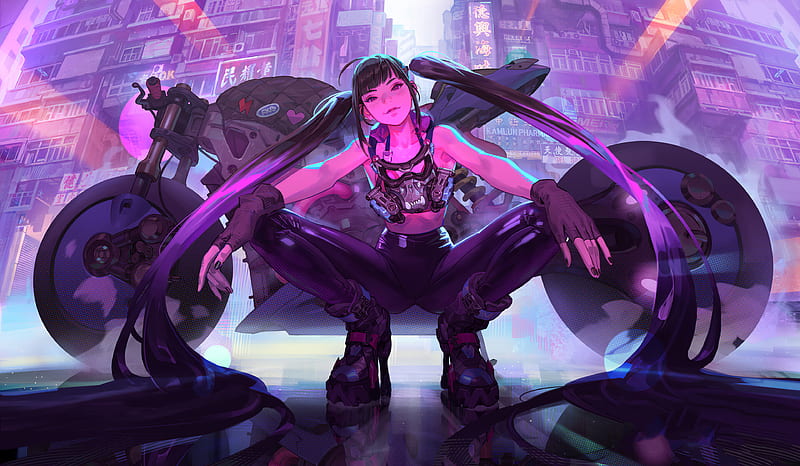 Cyberpunk Girl Art, artist, artwork, artstation, cyberpunk, HD wallpaper