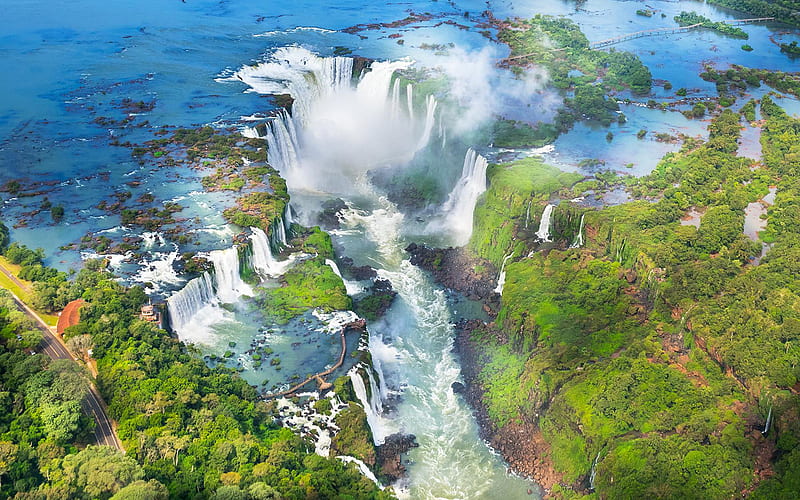 graphy, Aerial, Argentina, Iguazu Falls, National Park, Waterfall, HD wallpaper