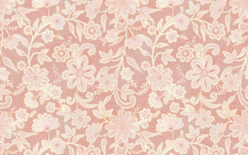 vintage floral pattern pink lace background, white damask pattern, pink vintage background, floral patterns, vintage backgrounds, lace textures, pink retro backgrounds, floral vintage pattern, HD wallpaper