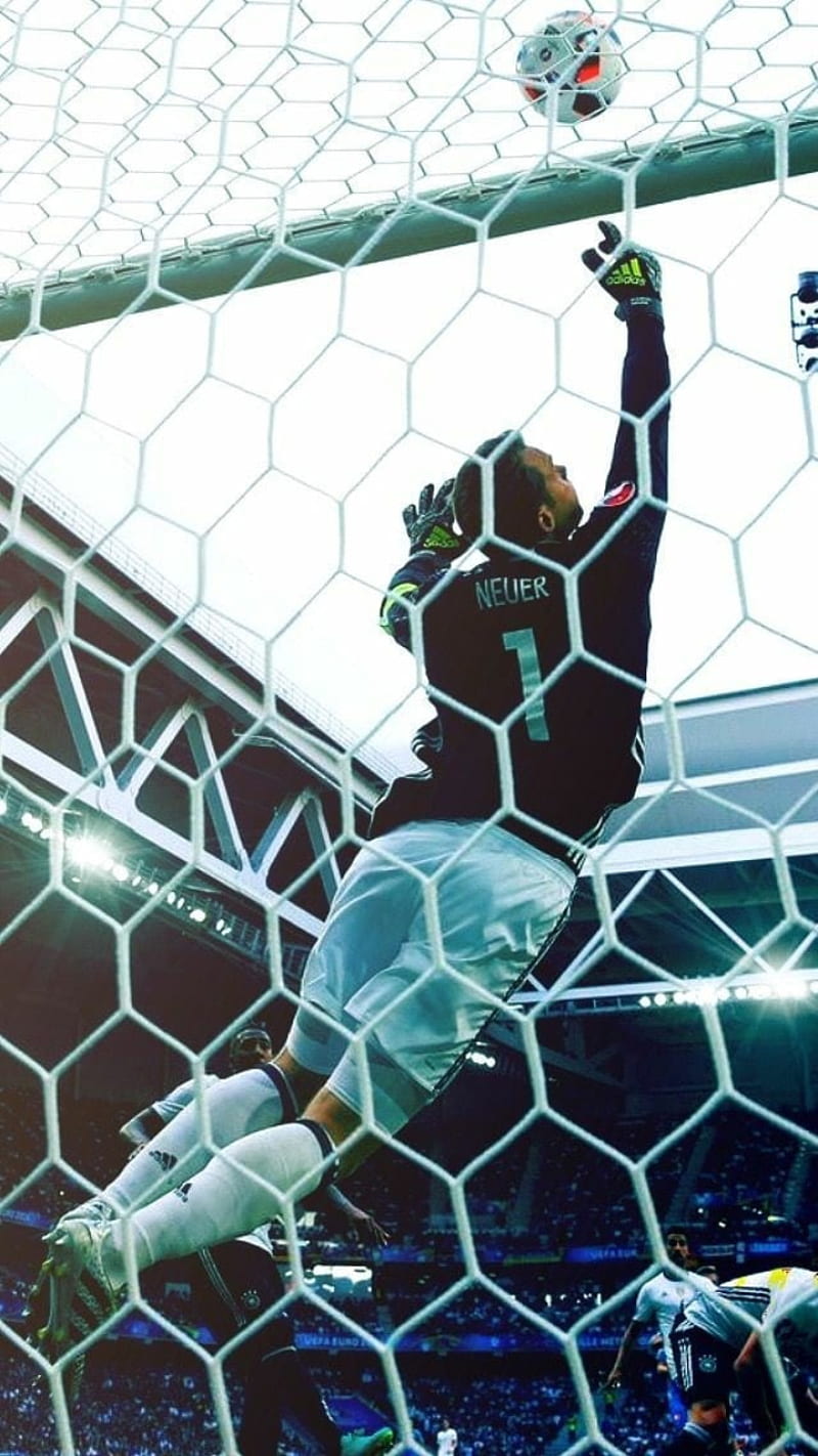 Neuer, football, arquero, aleman, champions, atajadon, HD phone wallpaper