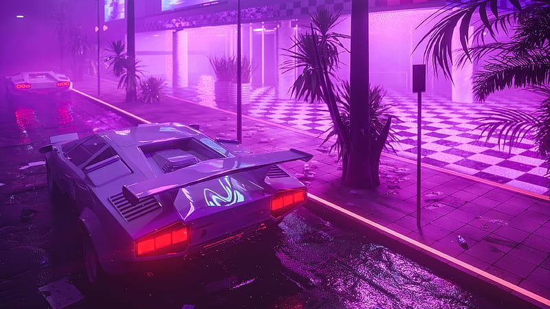 cyberpunk city, neon light, futuristic car, glowing, Sci-fi, HD wallpaper
