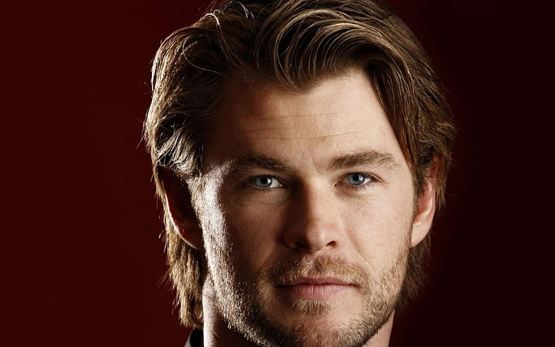 Chris Hemsworth, beard, handsome, Blue eyes, brown hair, HD wallpaper