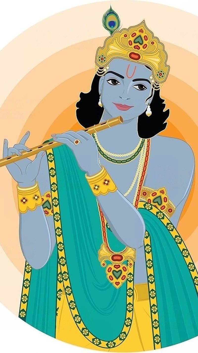 Krishna Bhagwan Ke, Illustration, lord, god, kanha, HD phone wallpaper
