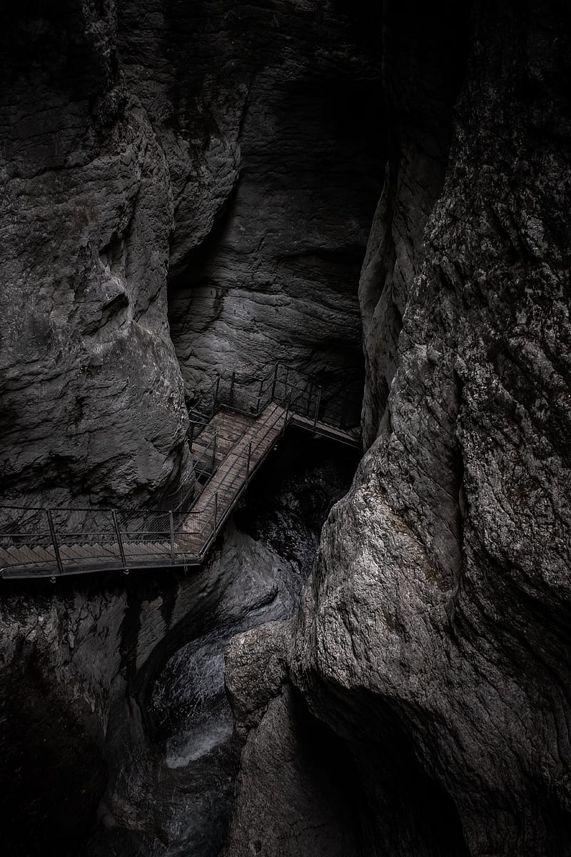 rock, stairs, mountain, gray, HD phone wallpaper