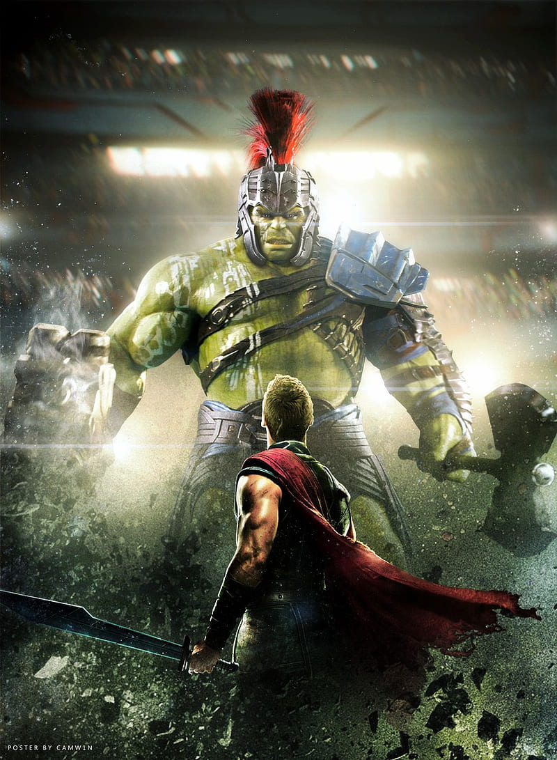 Thor vs Hulk, marvel, mcu, HD phone wallpaper