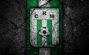 Racing Montevideo Uruguayan football club, silk texture, logo, emblem,  green white flag, HD wallpaper