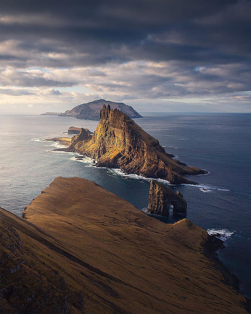 Faroe Island, edge, ocean, one, sky, HD phone wallpaper