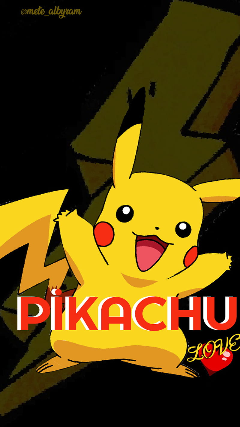 pikachu, bonito, cartoon, love, lovely, loves, man, nice, very, yellow, HD phone wallpaper