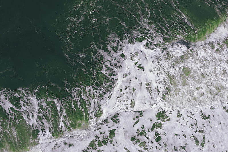 Top View Sea Waves, HD wallpaper